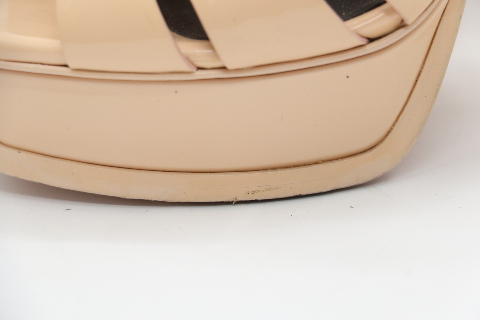 Sandali con plateau Saint Laurent Tribute tessuto in pelle verniciata taglia 9 US 39 EU