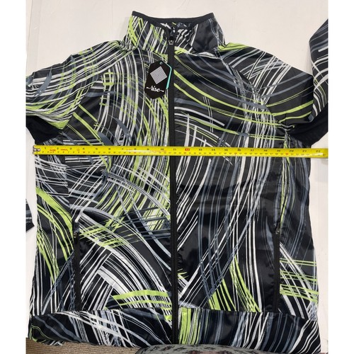 Giacca nuova con etichette Rise by LuLaRoe determinata atletica zip piccola nera verde alta ventilazione - Foto 15 di 20