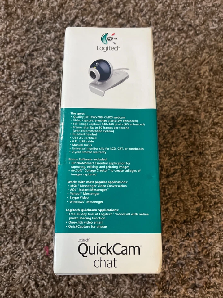 LOGITECH QUICKCAM CHAT CAMERA,  HEADSET INCLUDED - Image 4 of 4