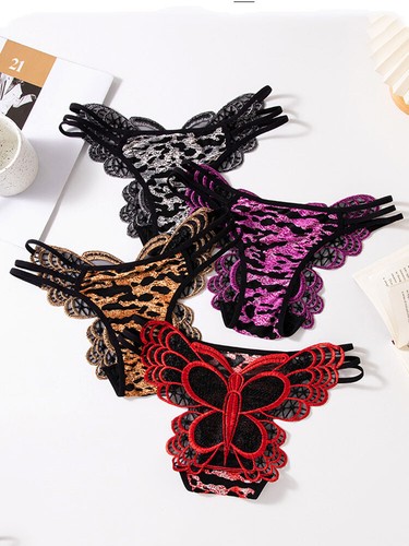 T-Pants Panties Embroidery Lace Fashion Thong Underwear Lingerie Hollow String ⊙ - Picture 21 of 25