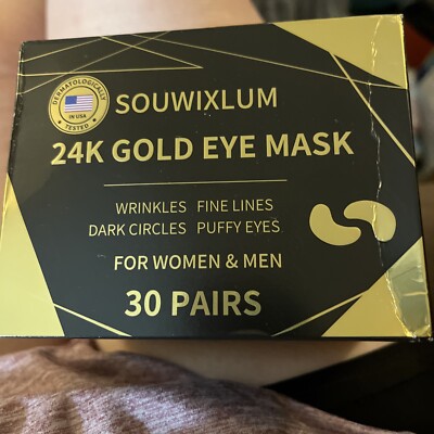 	Under Eye Patches 30 Pairs 24K Gold Under Eye Mask for Puffy Eyes Dark Circle	