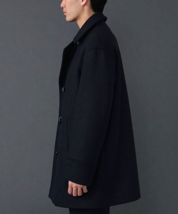 ASK availability First) BEAMS MACKINTOSH / HUMBIE P-COAT Wool pea