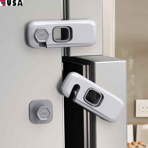 Child Proof Fridge Lock Child Cabinet Safety Lock For Baby Safety Child Lock USA - Picture 1 of 15