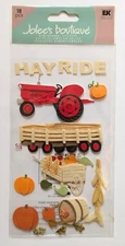 Jolee's Hayride Tractor Pumpkin Patch Fall Autumn Scrapbooking Stickers