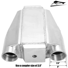 2.5" in 3"out Liquid Core Aluminum Air to Water Intercooler For Jet Ski Sea Doo