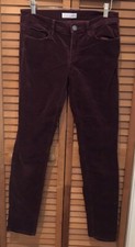Nine West Heidi Pull On Straight Elastic Waist Denim Pant "Wine Tasting" color