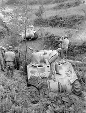 WW2 WWII Photo World War Two / US Army M4 Sherman Tanks Italy May 1944 760th TB