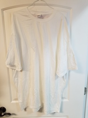 Hanes Beefy 4xl 100% Pre-shrunk Cotton White Tshirt NEW 