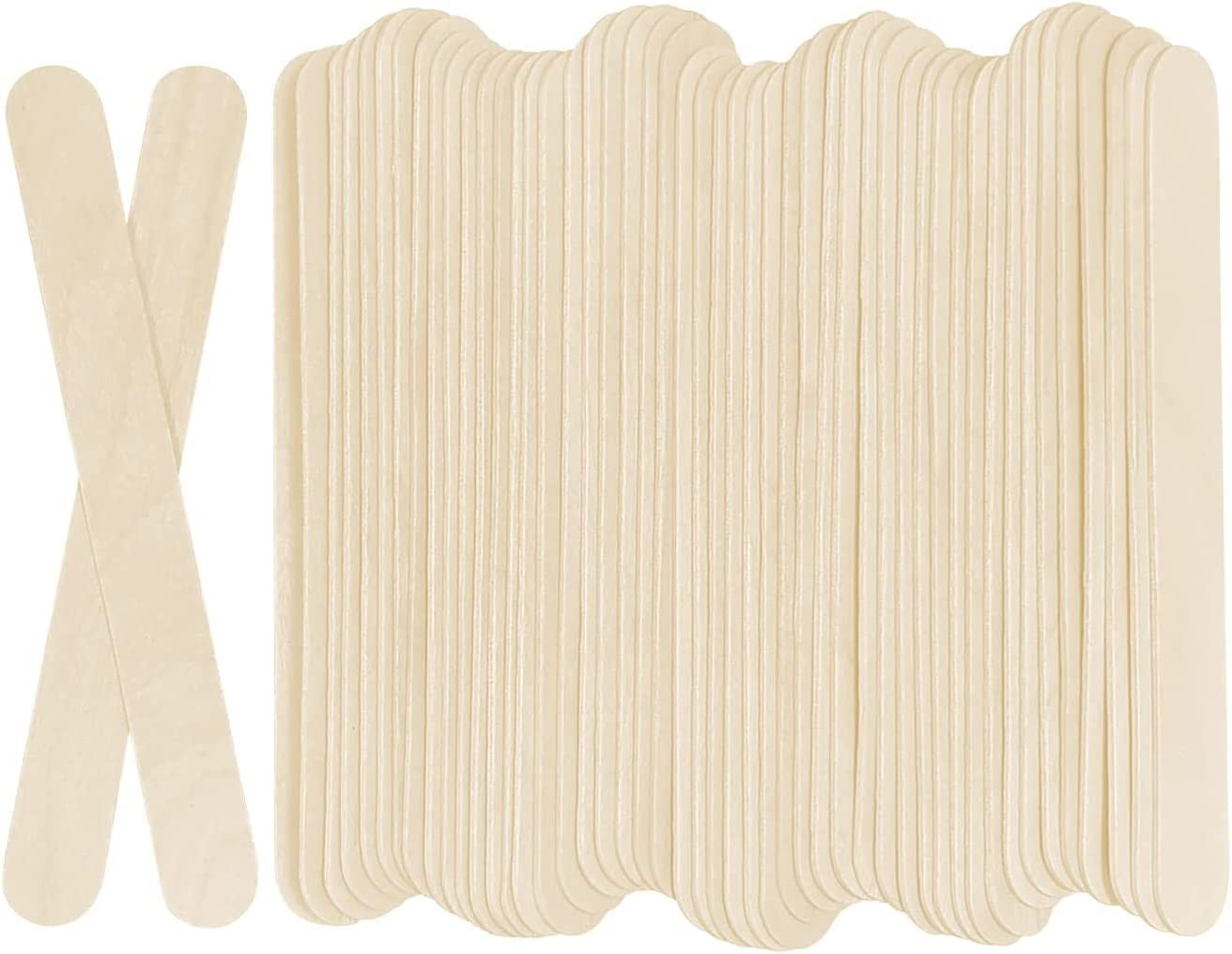 100Pcs Jumbo Wooden Craft Sticks - 6” x 3/4” for DIY Crafts, Home Art Projects