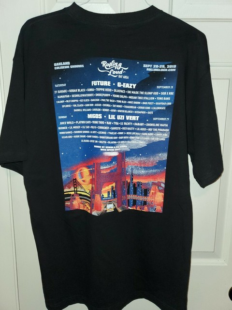 Rolling Loud Bay Area T Shirt 2019 g eazy migos future size large | eBay