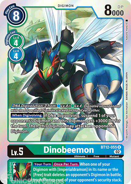 BT12-055 Dinobeemon :: Rare Digimon Card :: BT12: Across Time ::