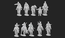 Just Some Miniatures WW2 German SS Cossack Cavalry Bolt Action Late War 28mm 35