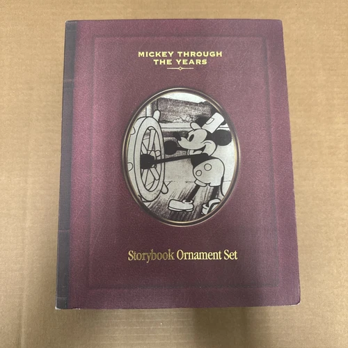 DISNEY MICKEY THROUGH THE YEARS STORYBOOK ORNAMENT SET DISNEY PARKS