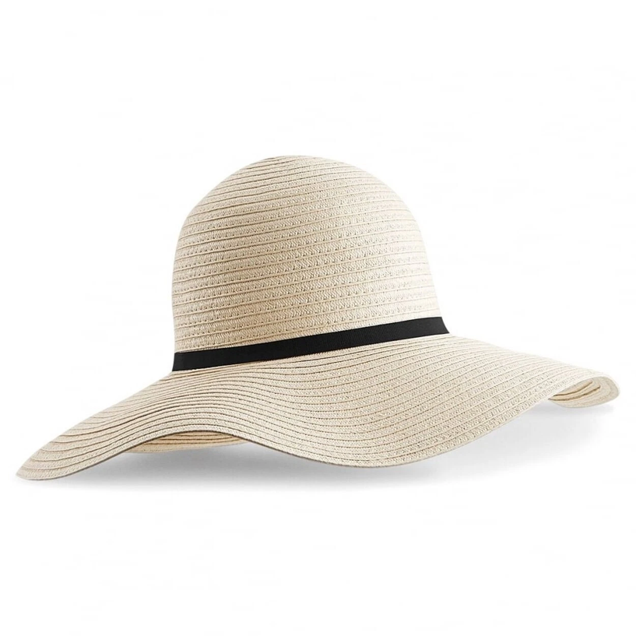 Natural Women's Beach Sun Hat Wide-Brimmed Straw One Size Fits Most Lightweight