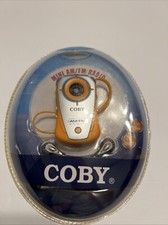 NEW Coby Mini AM/FM Radio Orange CX-71 With Headphones Sealed