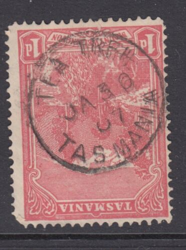 Tasmania 'Tea Tree' cancel on 1d. red. pictorial Rated 4 S- by Hardinge - Photo 1 sur 1