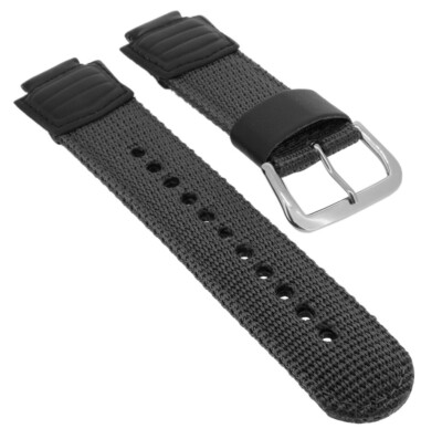 Casio Uhrarmband | Ersatzband Leder/Textil grau G-Shock DW-9052-1CR