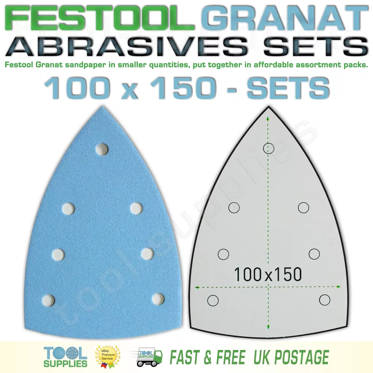 Festool GRANAT 100 x 150 Sandpaper Assortment Packs DTS 400 R