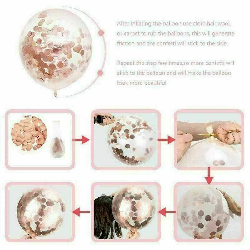 48 Piezas Globos Lámina Oro Rosa Feliz Cumpleaños Letra Mujeres Fiesta Decoración Bebé Foto 4 de 4