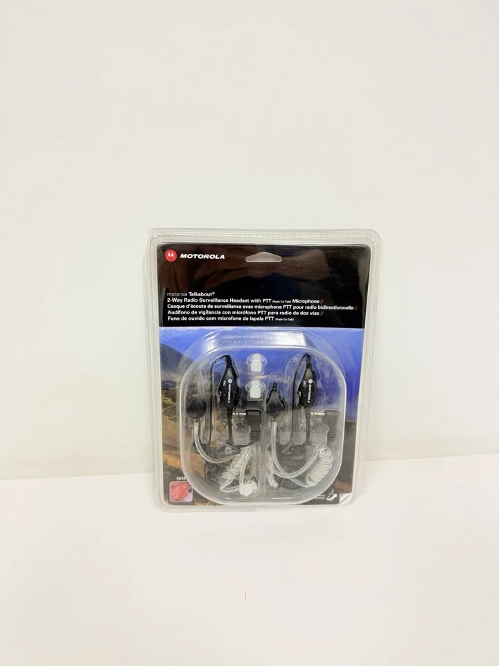 Motorola 1518 Talkabout Walkie Talkie Acoustic Tube Security Earbud Headset NEW! - Image 2 of 4