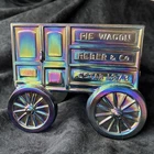 FENTON PIE WAGON Amethyst Carnival Glass. NO LID!!!!