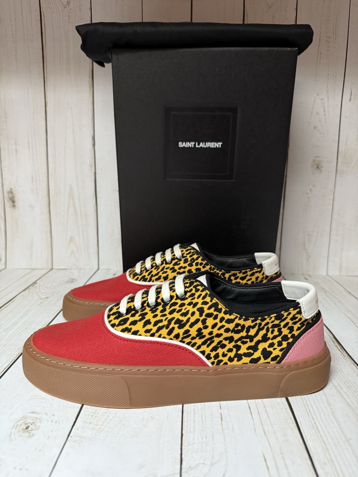 Sneakers basse Saint Laurent Vernice color block multicolore taglia 38 8