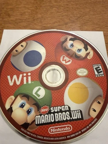 “new” Super Mario Bros Wii For Nintendo Wii. Loose (disc Only). Tested & Working