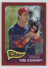 2014 Topps Heritage Minor League Edition Real One Red 9/10 Tim Cooney Auto 0t2