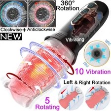 Masturbaters Automatic HandsFree Male Rotating Cup Vibrating Stroker Men Sex Toy