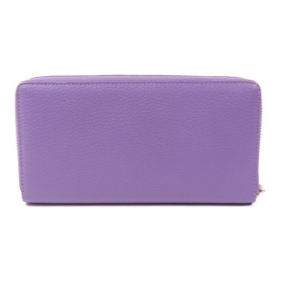 GUCCI GG SHW Long Wallet 307984 Leather Purple | eBay