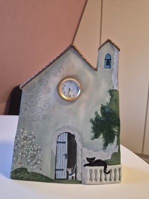 Goebel Rosina Wachtmeister Porzellan Haus Aspettante Gulia mit Uhr