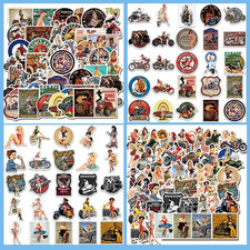 100 Pcs Vintage Retro Stamp Tickets Newspaper Magazine Art Poster Motor Girls Ae