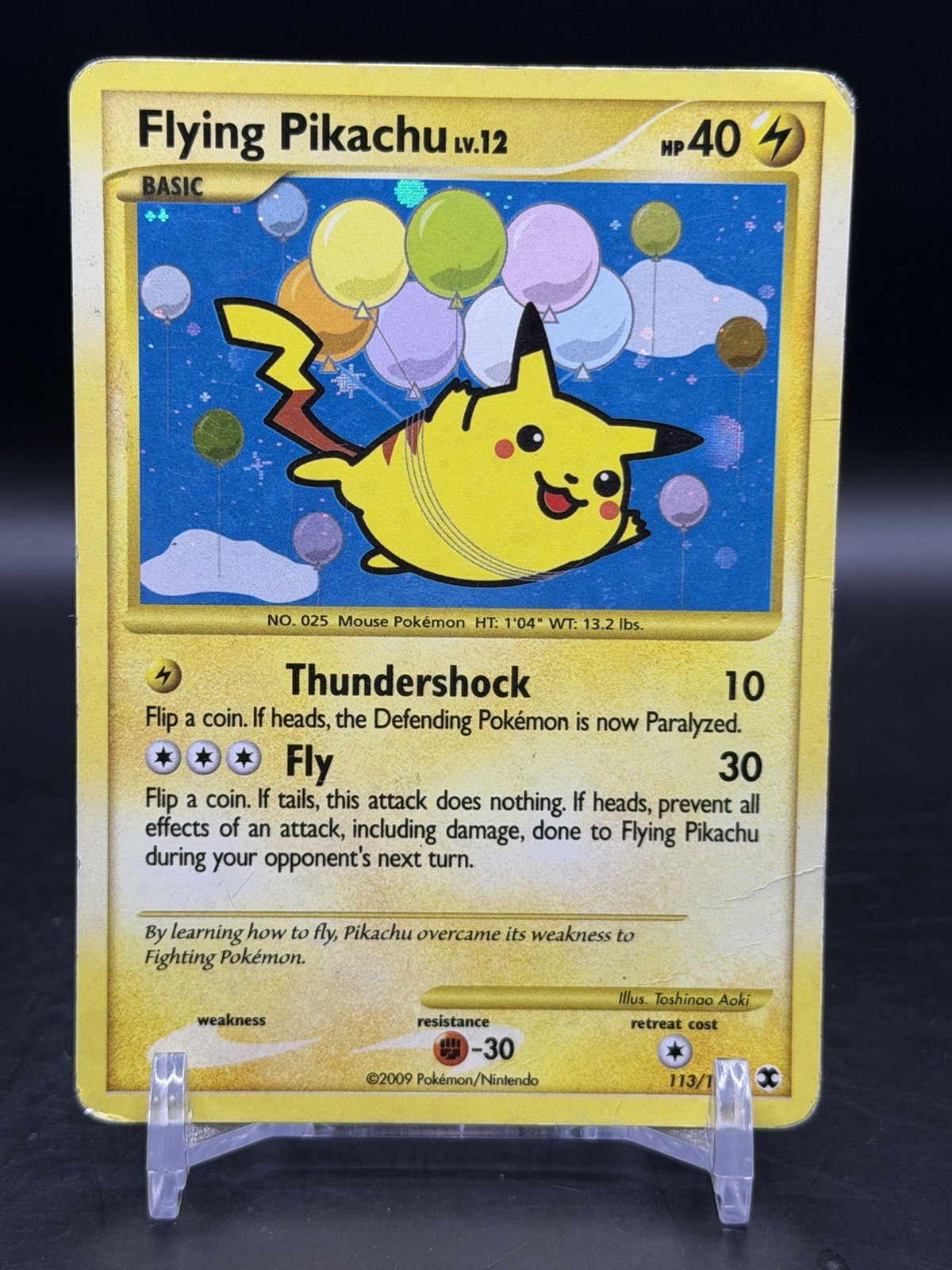 Flying Pikachu Secret Rare Holo 113/111 Rising Rivals Pokemon English HP