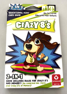 CRAZY 8'S AND MEMORY CARD GAME BRAND NEW JJG 36