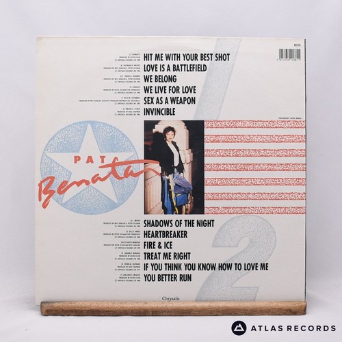 Pat Benatar Best Shots LP Vinyl Record 1987 PATV1 Chrysalis - EX/EX - Picture 3 of 8