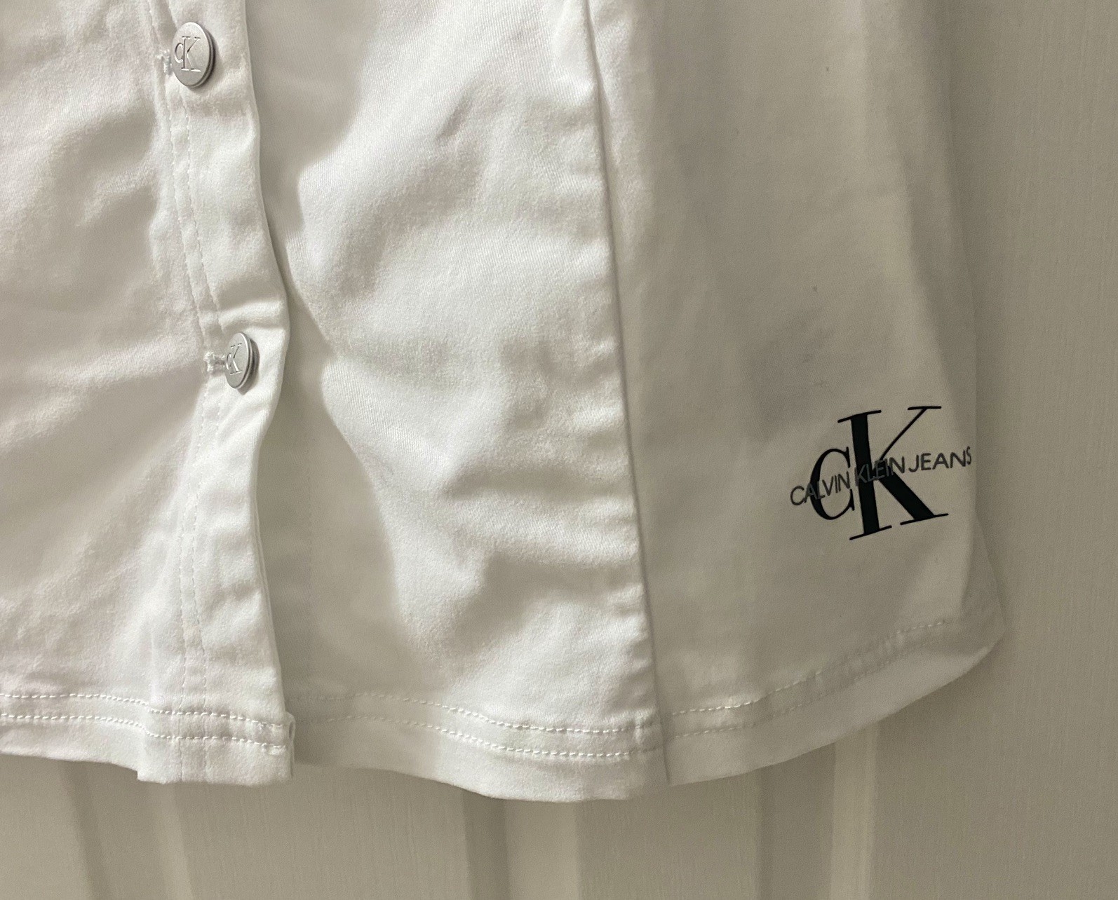 CALVIN KLEIN JEANS Ladies White Fitted Dress Size XS thumbnail 4