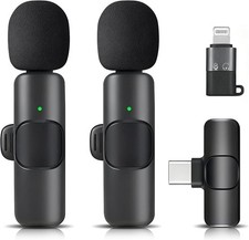 Wireless Lavalier Mic 2-Pack