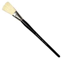 GRUMBACHER "SCENIC" 1 1/4 IN FRENCH HOG BRISTLE BRUSH NEW OLD STOCK 1980s