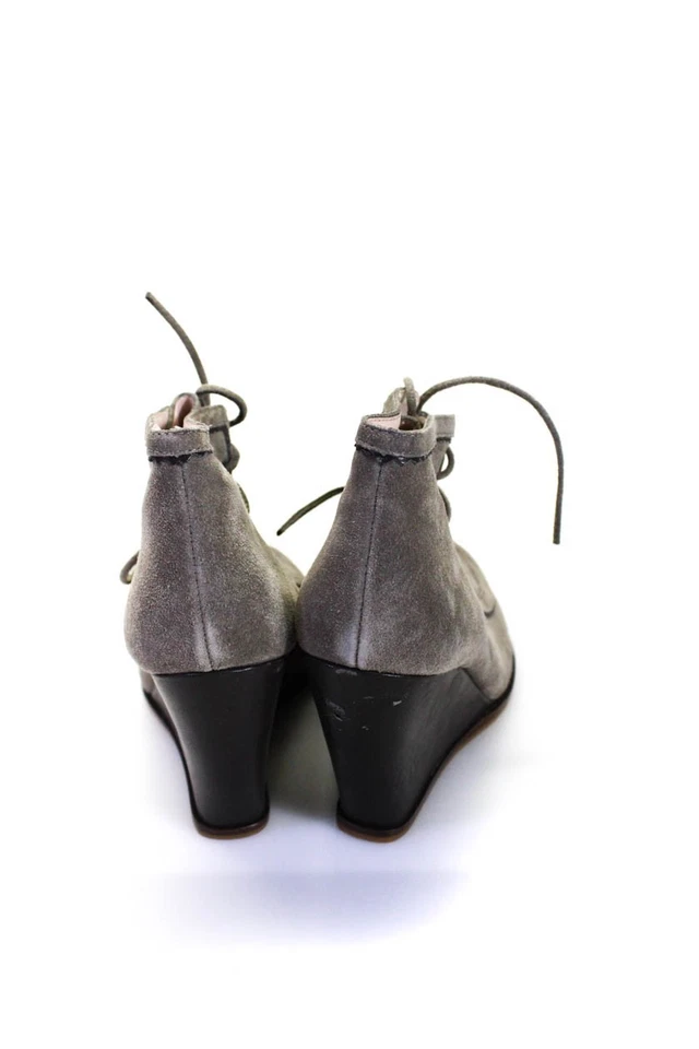 Женские замшевые клинья на шнуровке Plenty от Tracy Reese серые размер 37,5 7,5 - Изображение 3 из 4