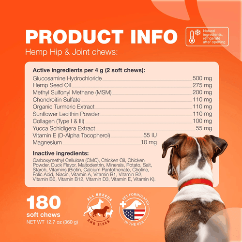Glucosamine for Dogs Hip and Joint Supplement for Dogs Chondroitin Chews MSM - Bild 7 von 9