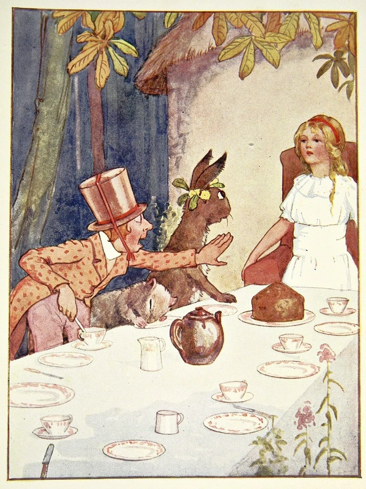 1919 color ALICE IN WONDERLAND Alice's MARGARET TARRANT Adventures LEWIS CARROLL Foto 3 de 4