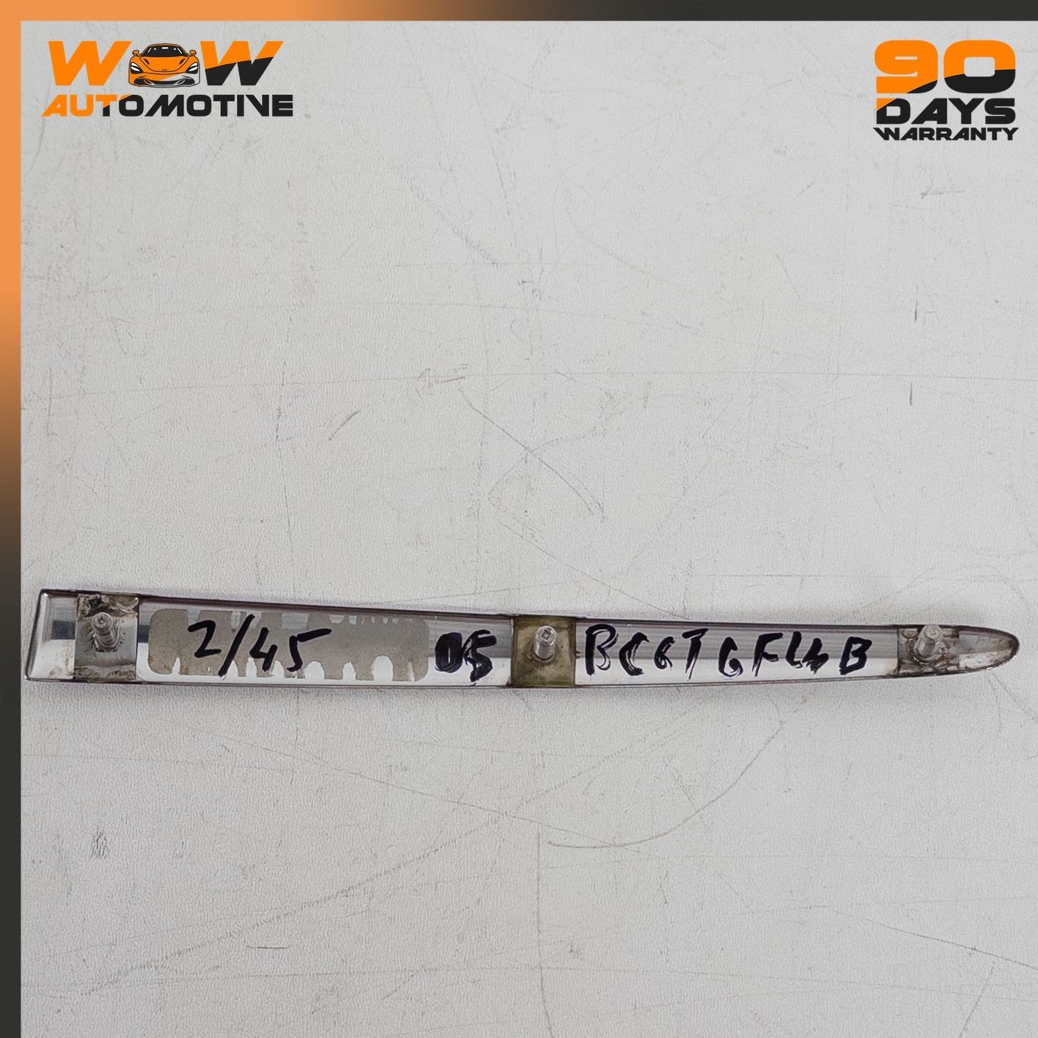04-11 BENTLEY CONTINENTAL GT GTC FRONT LEFT BUMPER MOLDING TRIM CHROME OEM