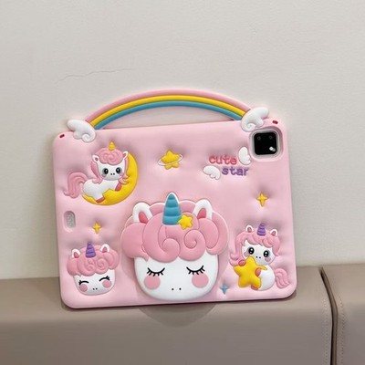 For Samsung Galaxy Tab A9+ A8 A7 Lite Unicorn Kids Shockproof Stand case Cover