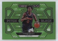 2021 Panini Obsidian Pitch Black Electric Etch Green Flood Tyrese Maxey #20 1nq4