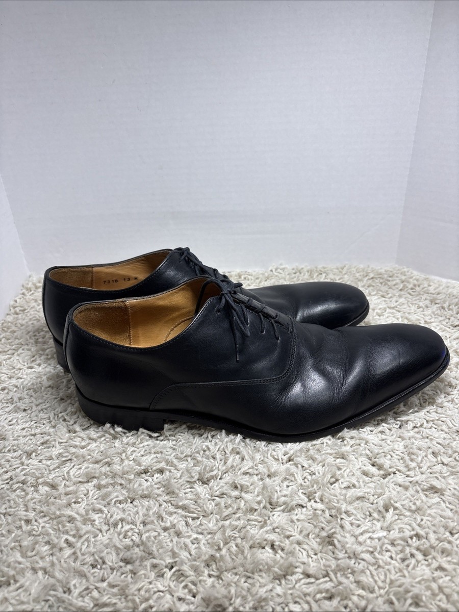 Mercanti Fiorentini Men\'s Black Leather Oxford Shoes Size 13 M Men main image 3