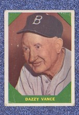 1960 Fleer Baseball Greats # 51 Dazzy Vance - Brooklyn Dodgers  Low Grade