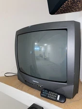 Daewoo 19 Inch CRT Color TV (DTQ-19V1FC) Retro Gaming A/V + Coax Input w Remote