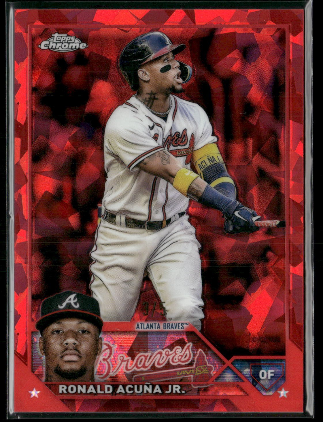 2023 Topps Chrome RONALD ACUNA JR. Sapphire Red /5 SSP #150 BRAVES Z267