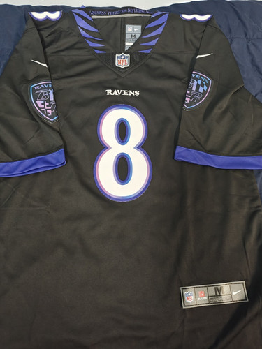 Nike Baltimore Ravens Lamar Jackson #8 Men’s M NFL Football Jersey Black