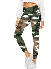 Womens Printed Sports Leggings Ladies Stretchy Full Length Skinny Summer Pants